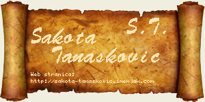Šakota Tanasković vizit kartica
